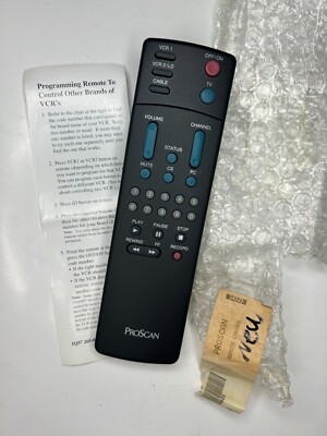 Proscan 204603 / CRK80C Universal TV VCR-1 / 2, CABLE Remote Control, OEM NOS