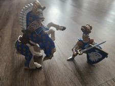 PAPO White Horse Toy Figures Medieval Lot Knight Blue Gold Sword Ships 0