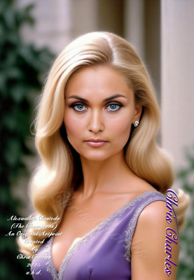 ALEXANDRA BASTEDO von Chris Charles EIN ORIGINAL A3 HD KUNSTDRUCK FARBPORTRAIT