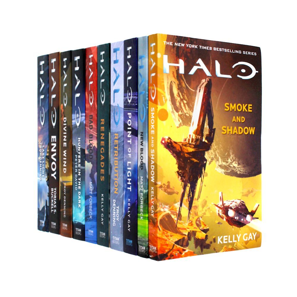 Halo Collection 10 Books Set (Hunters in the Dark, Last Light, New Blo | Various