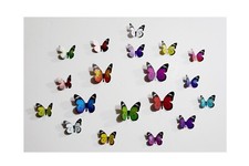19 pcs 3d small butterfly wall decor, party, wedding, diy, home decoration