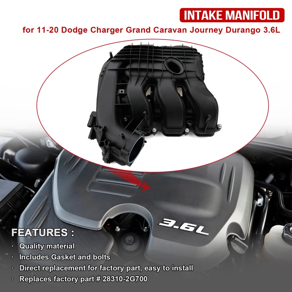 Colector de admisión superior para Dodge Charger Grand Caravan Journey Durango 11-20 3,6 L Foto 2 de 4