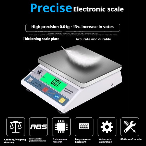 10kg/0.1g Lab Digital Electronic Scale Industrial Weighing Balance Scales 220V - Picture 8 of 22