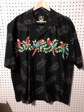 KOKO ISLAND Mens Hawaiian Parrot Button Shirt XXL California