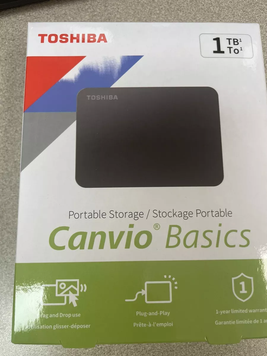 Larry Belmont Korrekt Luminans Toshiba Canvio Basics DTB410 1TB External Portable HARD DRIVE USB 3.0  DTB410 744759571038 | eBay