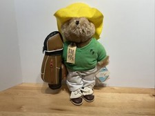 Vintage Eden Toys Paddington Bear 1985 Plush Green Sweater W Tags