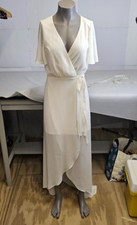 SHOW Me Your MUMU Sophia Wrap Dress Small Boho Prairie Angel Flowy Festival