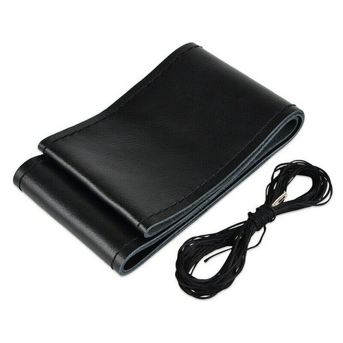 Car Auto Steering Wheel Cover Microfiber Breathable Anti-slip 15'' x 38cm Black - Picture 5 of 10
