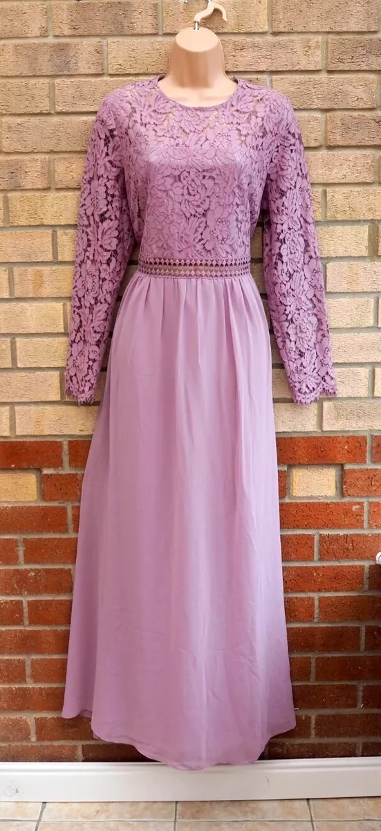Dusty pink shop dress long sleeve