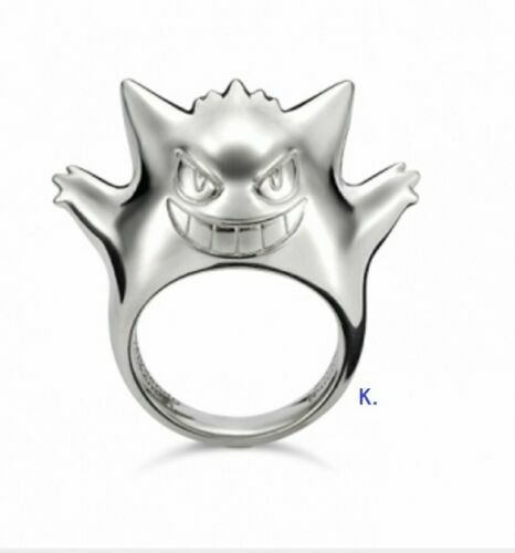 U-treasure Pokemon Gengar Anillo de Plata Japón Regalo Kawaii Lindo Nuevo Regalo