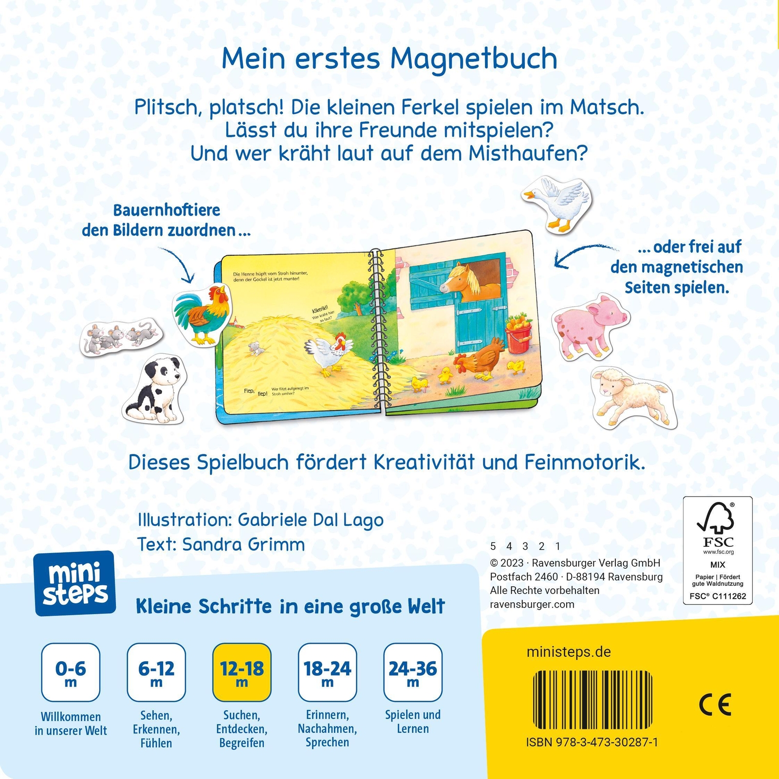 Thumbnail - Ministeps: Mein Erstes Magnetbuch: Wer Spielt Mit Wem? Bauernhoftiere