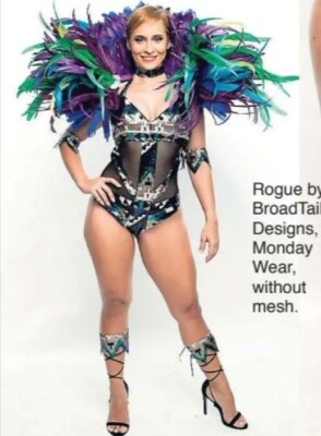 Broadtail Designs Dania B Monday Wear Carnival Sequined Geometric Print Costume