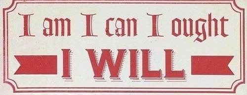SIGN RUSTIC RETRO STYLE METAL "I AM I CAN I OUGHT I WILL" MOTAVATING Plaque GIFT - Picture 2 of 5
