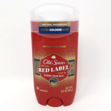 Old Spice Red Label Citrus  Blue Kelp Deodorant 3oz Aluminum Free New