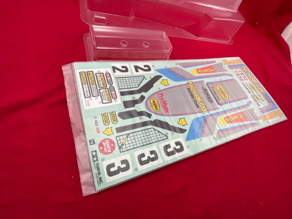 TAMIYA NOVAFOX  BODY + WING / DECALS CLEAR LEXAN  STICKERS UNPAINTED the fox - Image 3 of 3