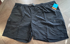 Columbia Mountaindale Shorts Mens 4XL Black Omnishade NWT H5