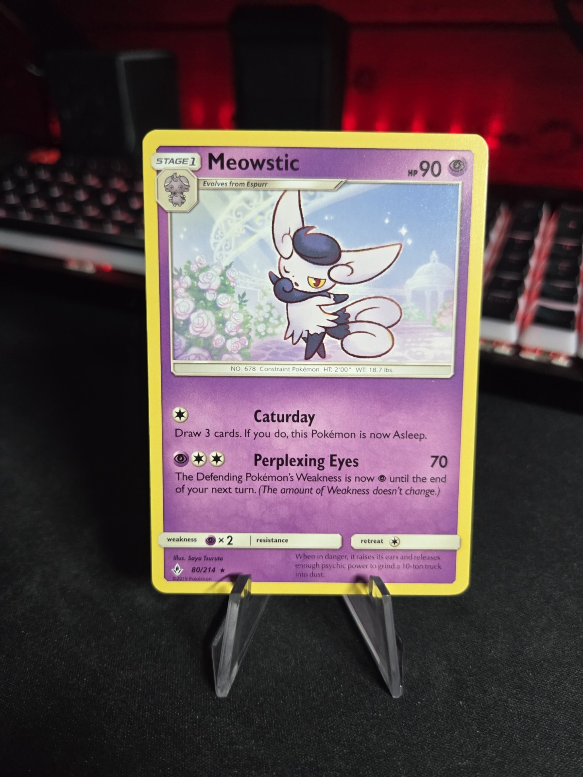 Meowstic 80/214 Rare Normal SM - Unbroken Bonds Pokemon NM