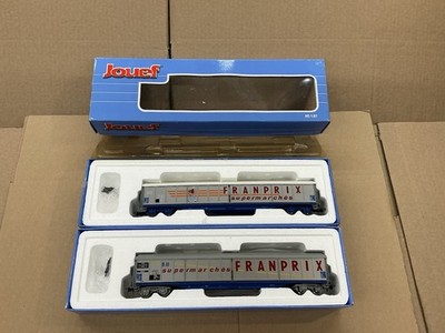 JOUEF HO-SPUR GÜTERWAGEN WAGGONS 2X GEDECKT SNCF FRANZÖSISCHER FRANPRIX SUPERMARKT !