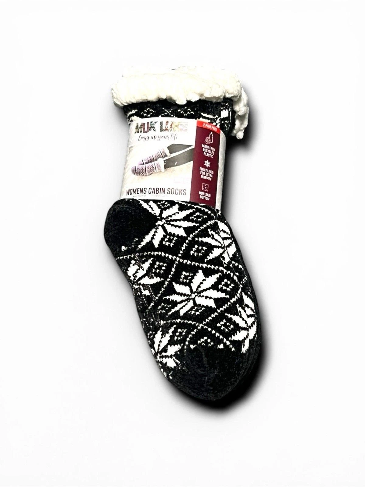 Muk Luks Women's Cabin Socks - S/M (5-7) 2-Pack