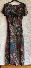EAST Silk Green Red Blue Purple Long Evening Dress UK 10