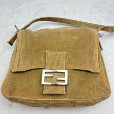 FENDI Zucca Cord Mamma Bucket Baguette Beige Magnet Schultertasche Japan