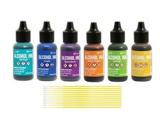 Ranger Tim Holtz Alcohol Inks Bundles - 6 Bottles of Tim Holtz Alcohol Inks with