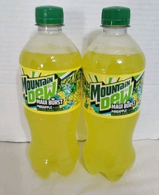 2026 Mountain Dew Maui Burst Pineapple (2) 20oz oz. Bottles Mtn Dew 
