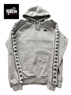 Kappa sudadera hoodie gris jaspeado con capucha logo bordado manga larga talla M - Imagen 1 de 4
