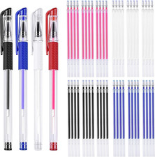 4 Pieces Heat Erasable Pens for Fabric with 28 Refills Fabric Marking Pens Fabri