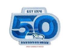 Seahawks 50th Anniversary Jersey Patch * IN STOCK* Iron On