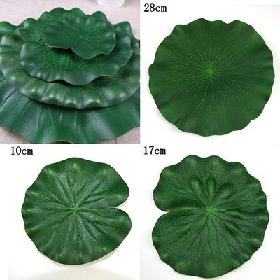 10XArtificial Fake Lotus Leaves Leaf Water Lily Floating Pool Plant Garden Decor