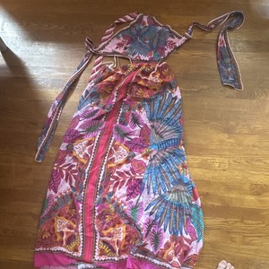 farm rio mermaid dress Farm Rio Blue Mermaid Bananas Midi Dress