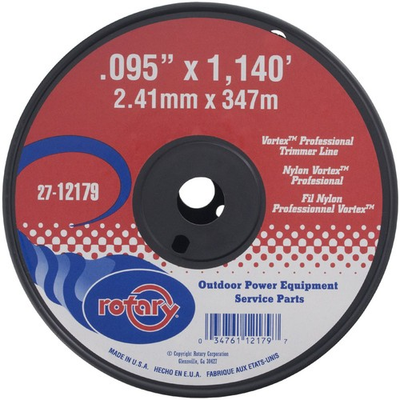 #ad 5 Lb Vortex Trimmer Line .095 X 1140 Black Rotary Item 12179 Large Spool $104.99