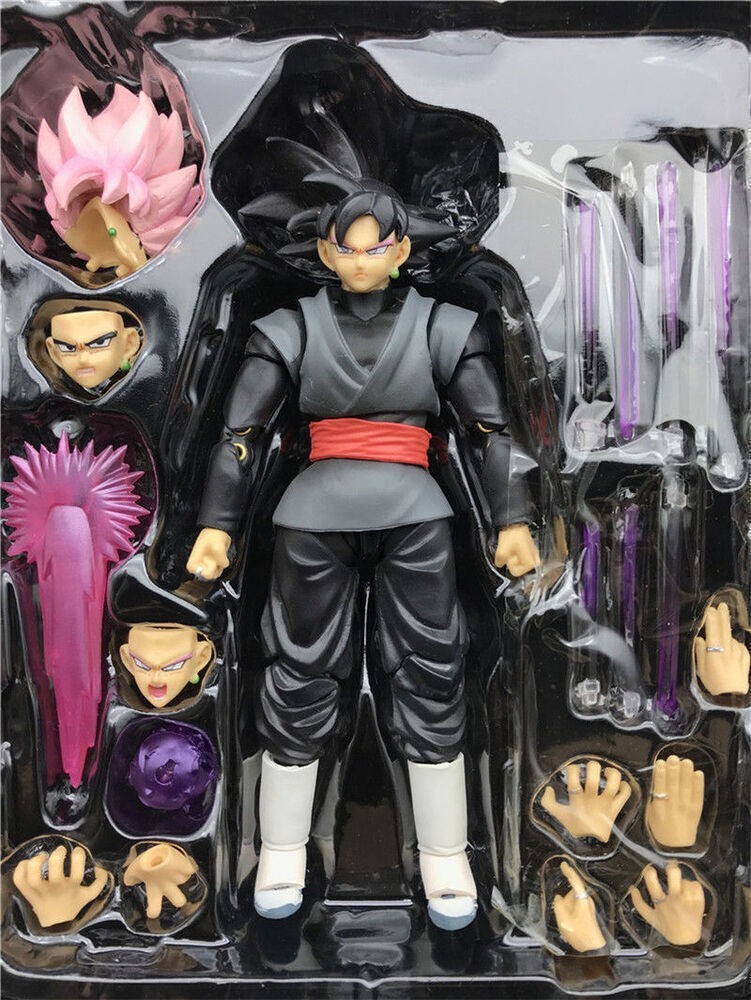 Figura de acción Dragon Ball Z S.H.Figuarts 6"" Goku Gokou Black Super Saiyan Rose