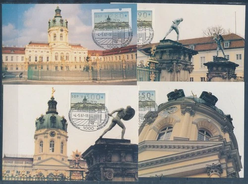 XE59702 Germany 1987 Berlin ATM stamps maxicards used