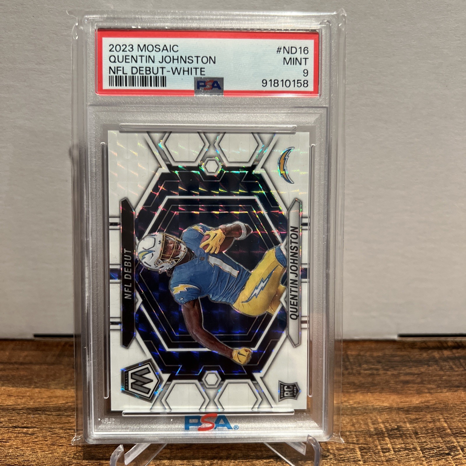 2023 Mosaic Quentin Johnston NFL Debut-White /25 #ND16