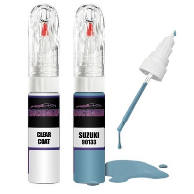 Lackstift für SUZUKI RITMA BLUE 90133 + Klarlack Pinsel Kratzer Fix Kit