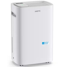 52 Pt. 4,500 Sq. Ft. Dehumidifier In. White with Bucket and Drain Hose for Basem