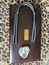 Campana y diafragma estetoscopio de doble cabeza Hewlett Packard en estuche de madera
