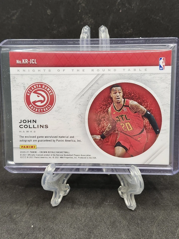2020-21 Panini Crown Royale Knights Roundtable John Collins Patch Auto /99!... - Image 2 of 2