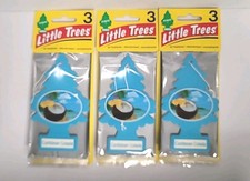 3 Packs Of 3 Little Trees Caribbean Colada Scent Car Air Freshener