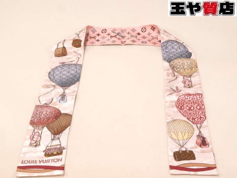 Vuitton M77680 Band Up Away Scarf 100% Silk Rose Claire Unused