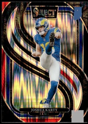 2024 Panini Select #164 Joshua Karty Black & Red Prizm Shock Rookie E1