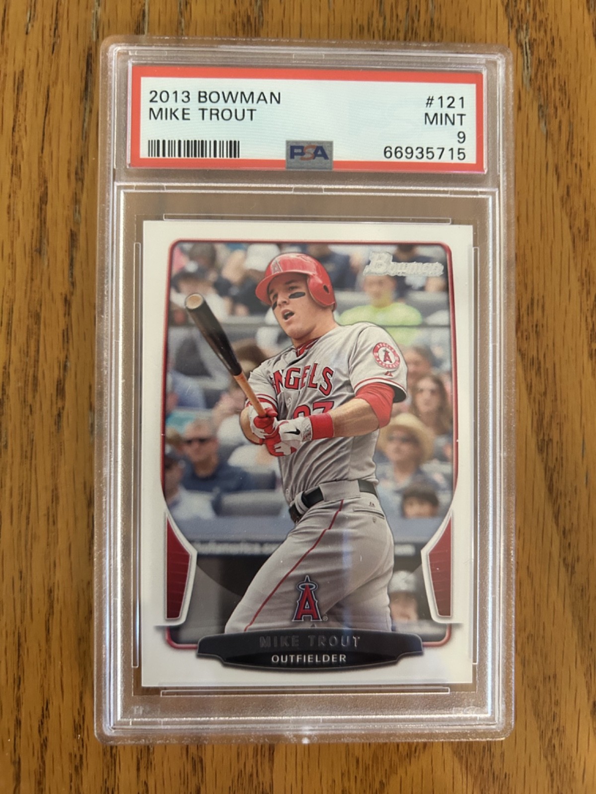 2013 BOWMAN MIKE TROUT #121 PSA 9 MINT! 