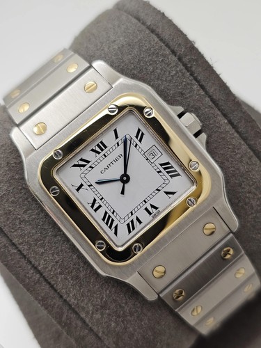 Cartier 2961 Santos Galbée 29mm Two-Tone Steel 18K Gold White Dial Auto Watch