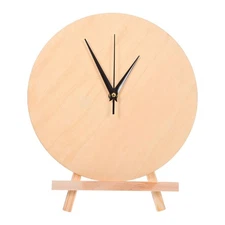 1 Set Wooden Clock Face: Blank Wood Dial For Diy Clock Craft - Unfinished Round