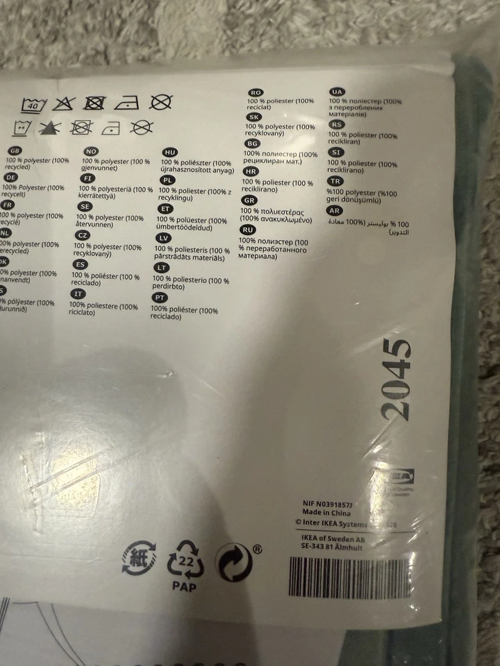 НОВЫЕ зеленые вельветовые шторы IKEA ELDTORN Sage 2 панели (1 пара) 57 x 98 дюймов - Изображение 4 из 4