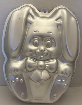 Wilton Bunny Rabbit Cake Pan Easter Baby Shower Vintage 1987 Aluminum EUC
