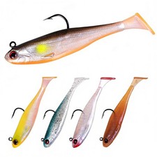 3.5",0.42oz,Colorful 5/6Pcs Easy Catch Pre-Rigged Soft Lures,Baits for Bass Fis