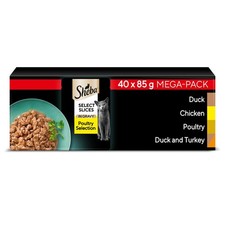Sheba Select Slices Cat Wet Food  Poultry Selection in Gravy  40x85g Pack of 1 6.00 per kilo